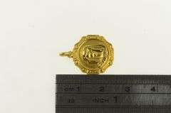 18K Yellow Gold Vintage Virgin Mother Mary Jesus Charm/Pendant