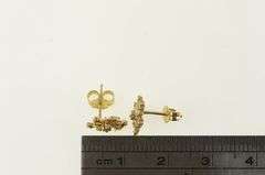 14K Yellow Gold Snow Flake Winter Motif Holiday Stud Earrings