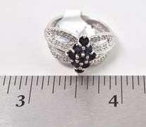 Stunning 14K Sapphire and Diamond Ring in 14K White Gold