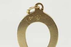 10K Yellow Gold 45 Years Engraved Horse Shoe Lucky Charm/Pendant