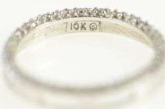 10K White Gold Diamond Circle Journey Symbol Vintage Pendant