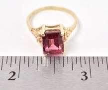 Stunning 14K Yellow Gold Approx. 4.58CTS Pink Tourmaline Gemstone Ring
