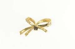 14K Yellow Gold Vintage Diamond Bow Ribbon Fashion Pin/Brooch