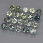 Heated only! 3.35ct blue green Sapphire set