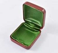 Merry Xmas Christmas Small Red Jewelry Box 1920's Gold Coin Gift