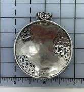 Vintage Signed PZ 925 Sterling Silver Round Brooch Pin from Israel