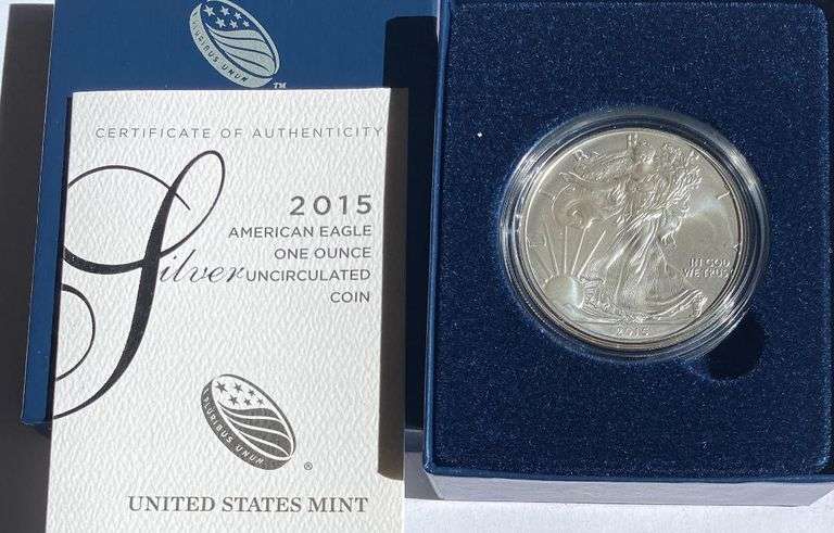 2015 W Blue Box Unc Silver Eagle