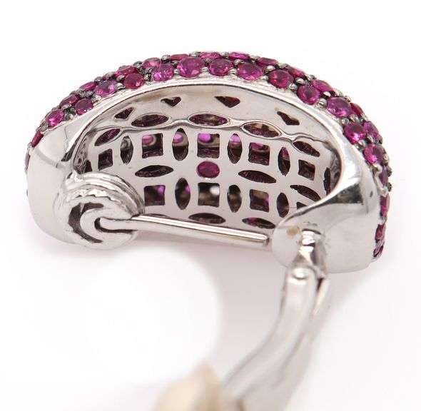 Roberto Coin Fantasia 4.20ctw Pink Sapphire and 0.85ctw Diamond Earrings