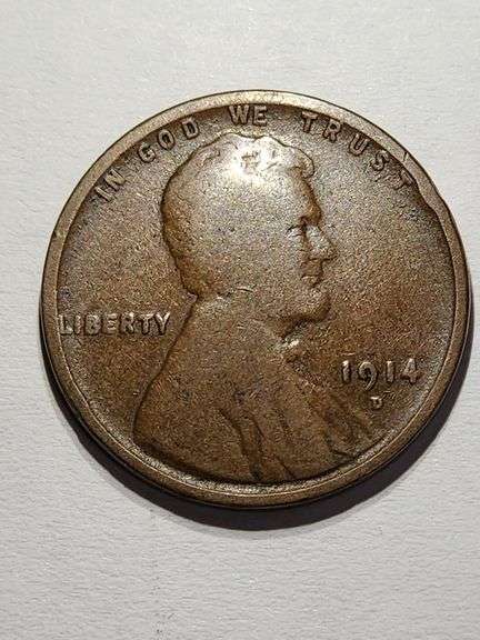 1914 D Wheat Penny, Circulated