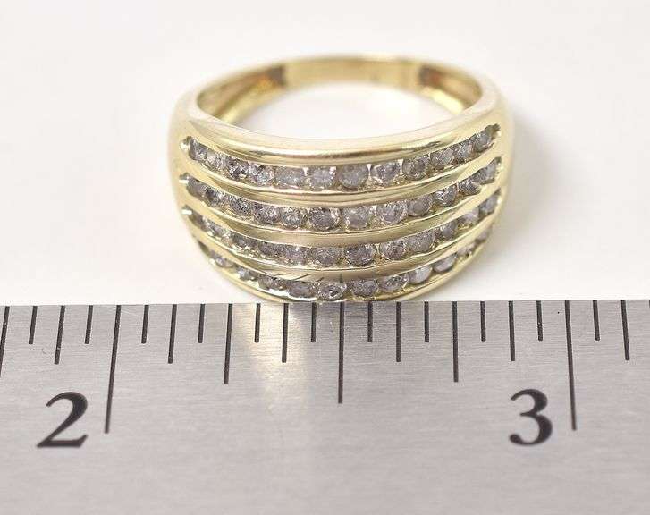 Spectacular Diamond Ring in 10K Yellow Gold