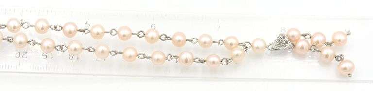 Group lot of 2 Vintage 925 sterling silver beaded necklaces