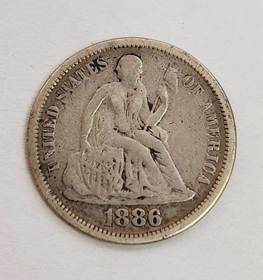 1886 Barber Dime Love Token