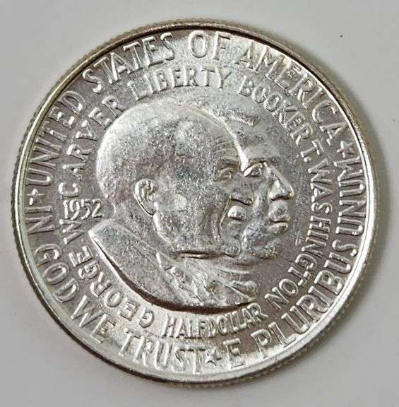 1952 George Washington Carver Commemorative Silver Half Dollar, BU