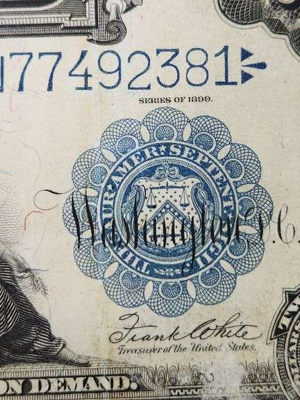 1899 $2 Dollar Silver Certificate, Circulated
