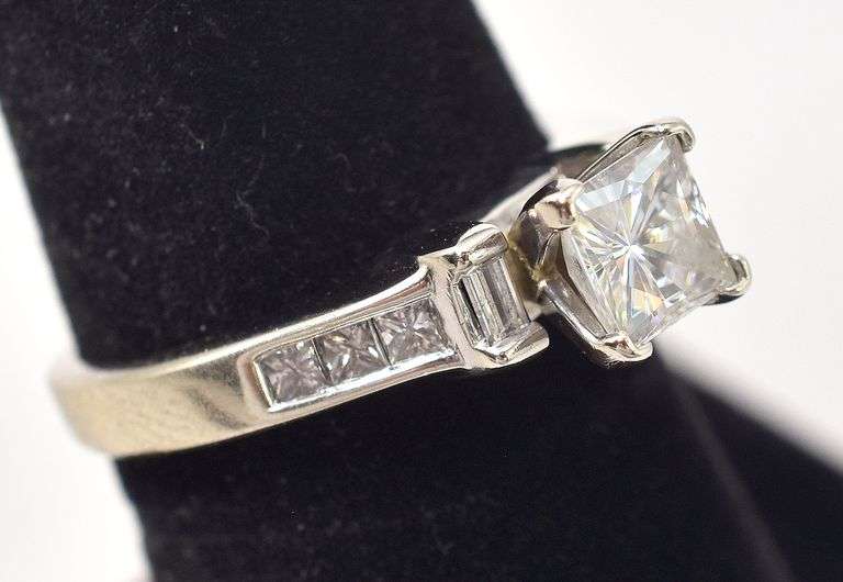 Marvelous Moissanite Ring in 14K White Gold