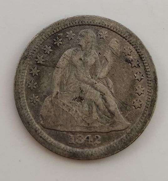 1842 Seated Liberty Dime, Circulated