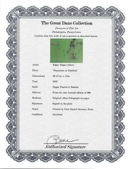 Extremely Rare Edgar Degas, From 'Degas: Pastels et Dessins' Suite