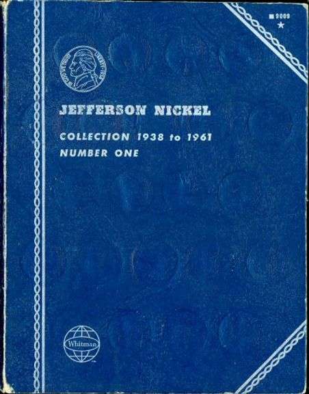 Album of 66 Jefferson Nickels 1938-1961-D w/War Nickels