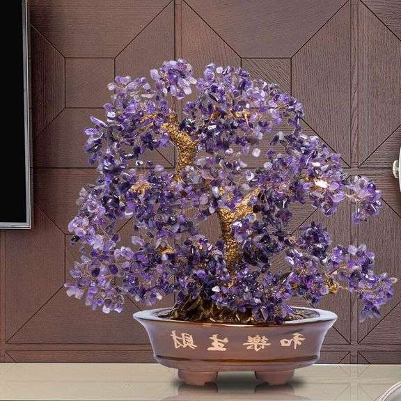 14” Large Amethyst Crystal Bonsai Tree