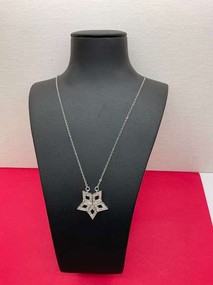 CERTIFIED BRAND NEW 14K WHITE GOLD DIAMOND NECKLACE