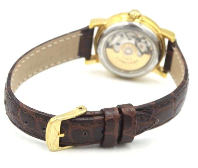Longines Presence 25mm automatic watch with leather strap