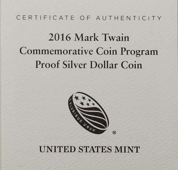 2016-P $1 Mark Twain PR DCAM, UNC