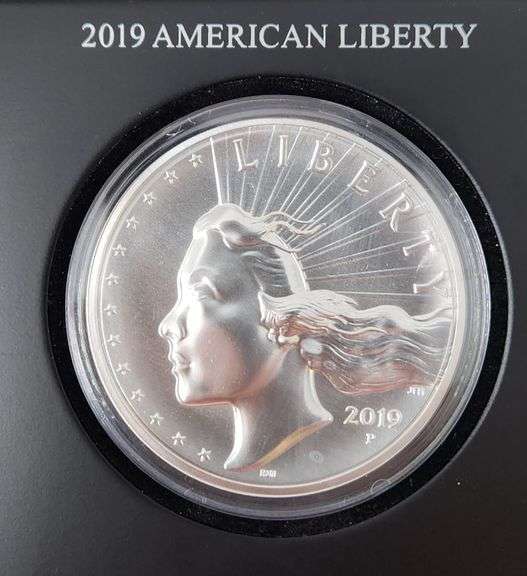 2019 P American Liberty High Relief Silver Medal - 2.5 oz .999 - OGP/COA