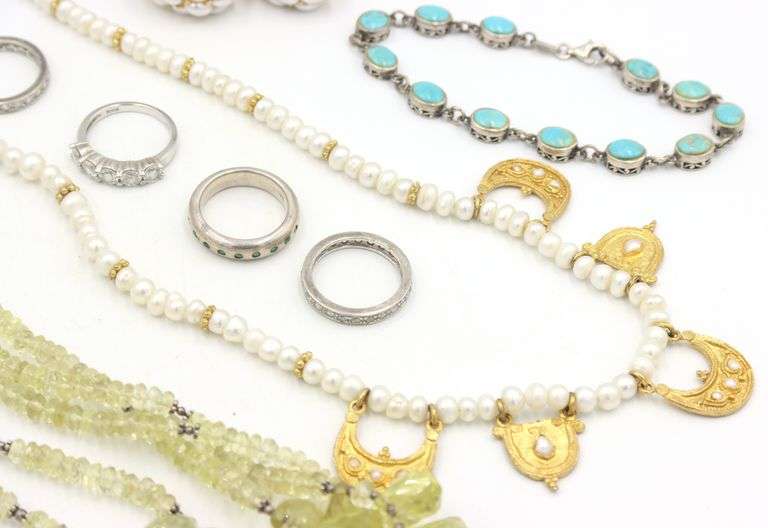 Group lot of silver and some custom jewelry