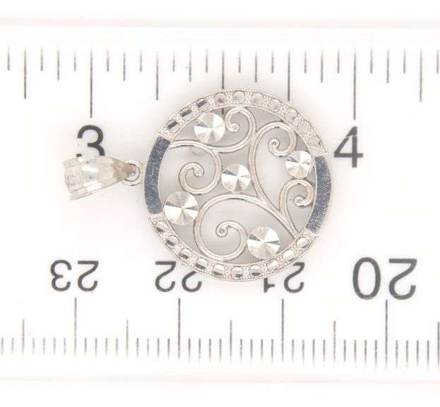 Pretty 14k WG Earring and Pendant Suite