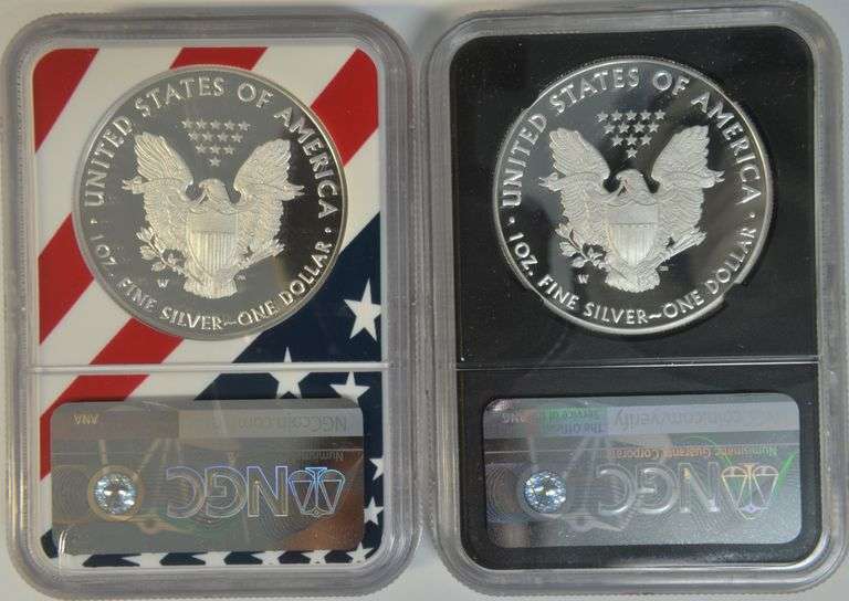 2 2018-W Flawless NGC PF70 ULTRA CAMEO $1 Silver Eagles