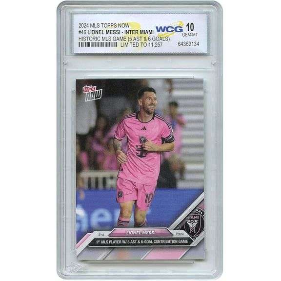 Lionel Messi Historic MLS Game Card #46 Mint 10