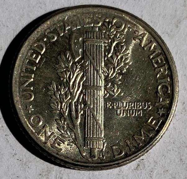 1917 Full Bands BU Mercury Dime