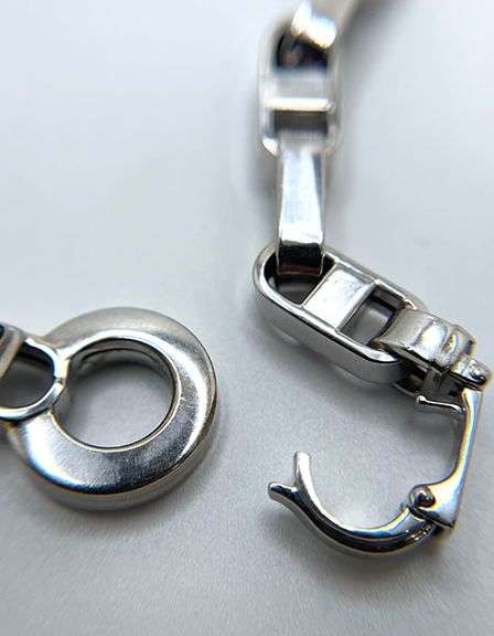 Elegance in Every Link: 17" Handcrafted 18K White Gold Italian Chain Necklace