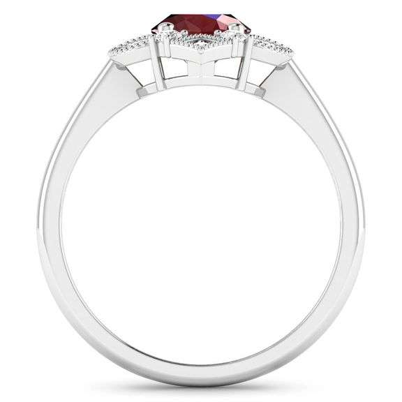 14KT White Gold 1.5ctw Ruby and Diamond Ring