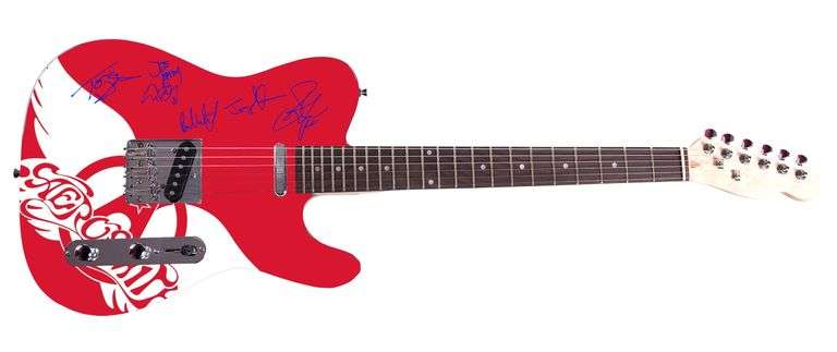 Aerosmith Autographed Facsimile Signed Guitar