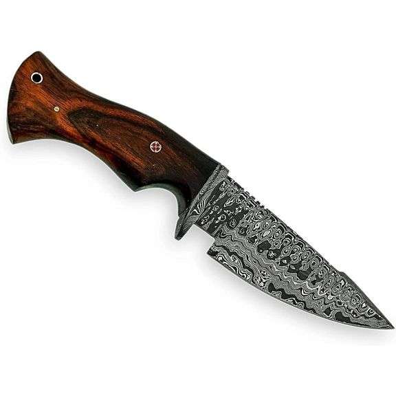 Custom Made Damascus Steel Hunting Knife