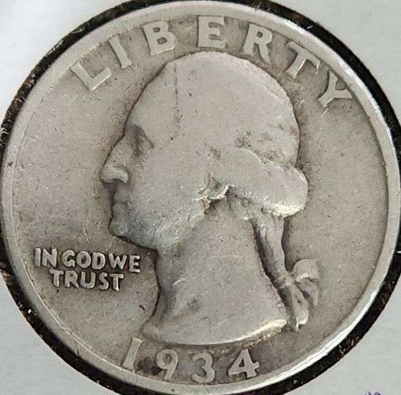 1934 Double Die Washington Quarter, Circulated