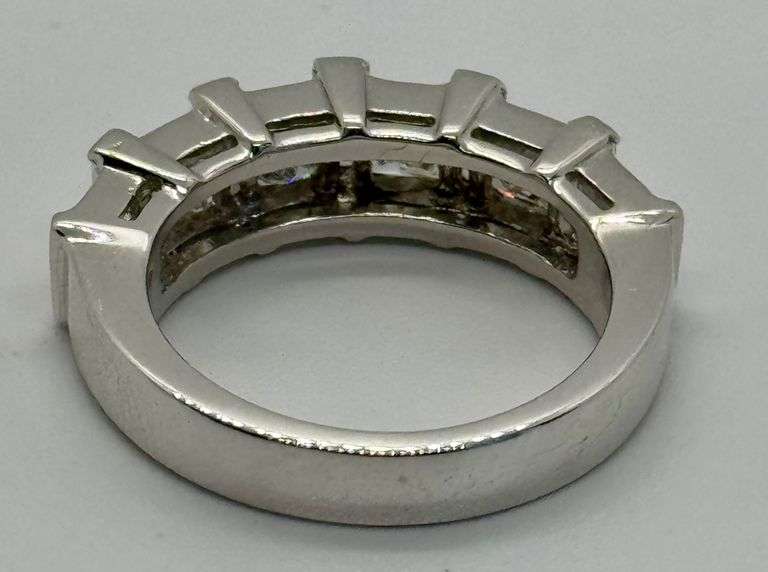Platinum Princess Cut Diamond Wedding Band