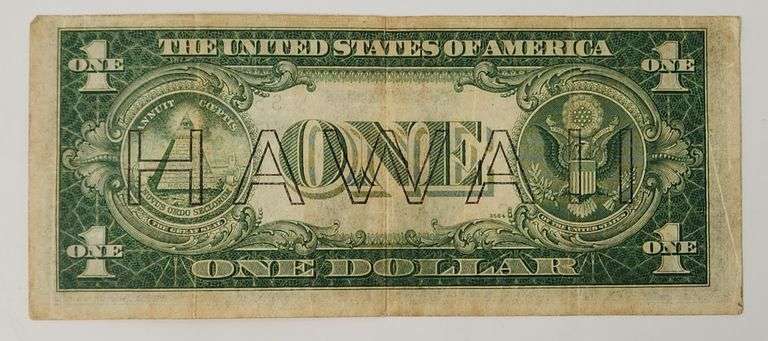 1935 A $1 Hawaii Silver, Certificate Banknote Circulated