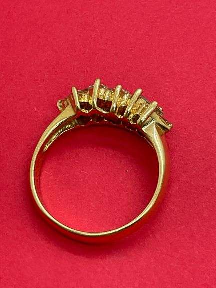 CERTIFIED 14K YELLOW GOLD DIAMOND RING / BAND