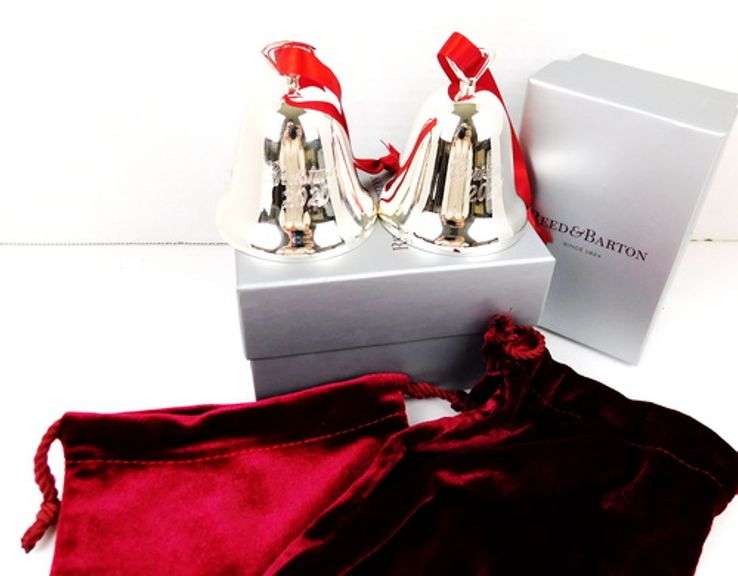 2 Reed & Barton Christmas Bells with Boxes