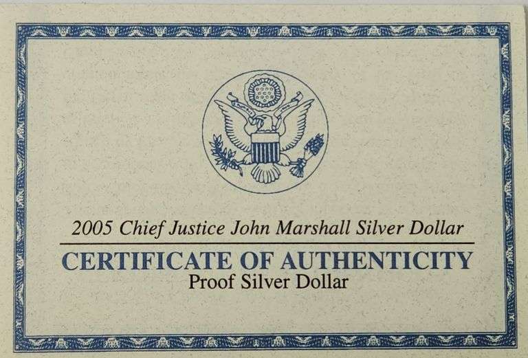 2005-P $1 Chief Justice John Marshall PR DCAM