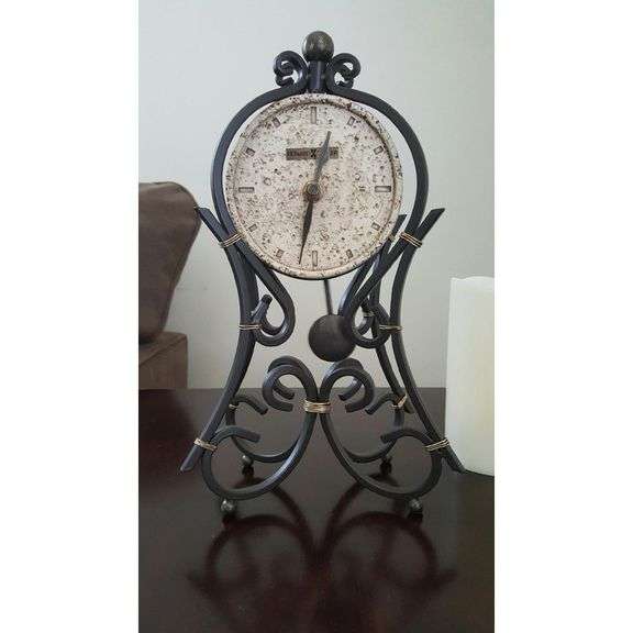 Howard Miller Wrought-Iron Mantel Clock