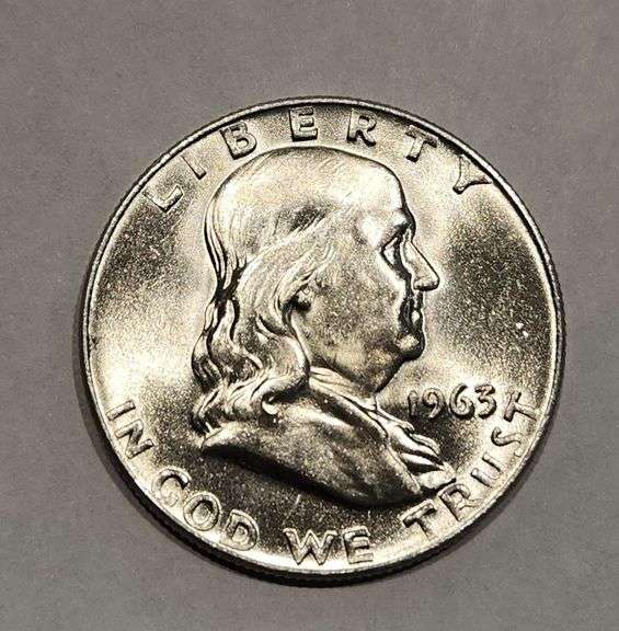 1963 D UNC Quality Franklin Half Dollar