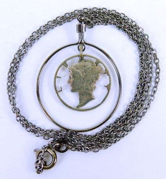 Silver Cut-Out Liberty Dime Necklace & Bracelet