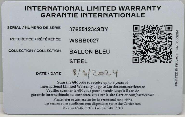 Cartier Ballon Bleu 42MM Steel Blue Dial Automatic Watch