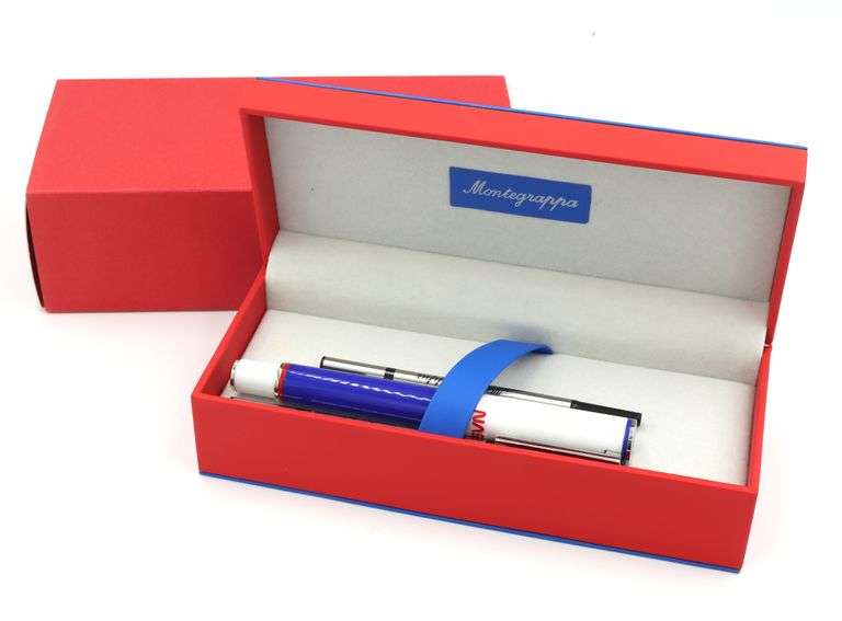 Montegrappa NASA Atlantis Ballpoint  Pen Resin Blue  With Box & 3 Balpoint Pen Refills