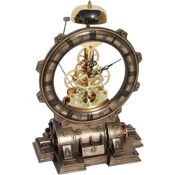 Hand-Painted Industrial Art Clock