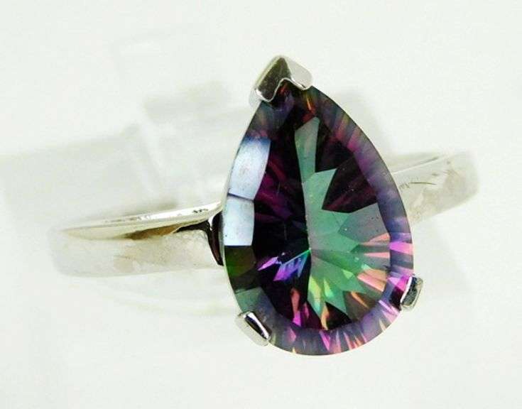 Vibrant Mystic Topaz Sterling Silver Ring, 6.5
