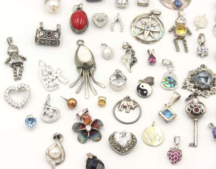 Group lot of Vintage 925 sterling silver pendants